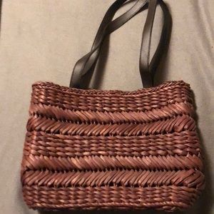 Wicker look purse/tote - good condition